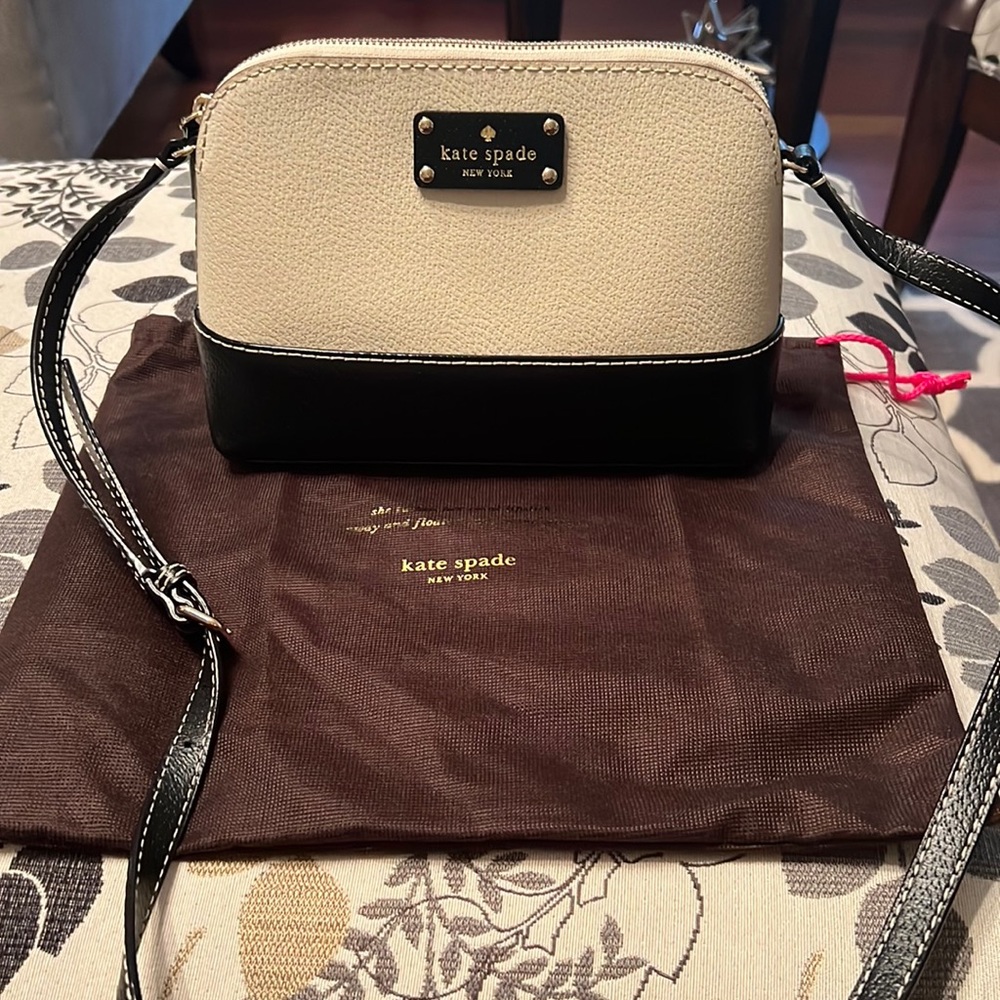 Black and white Leather Kate Spade Crossbody